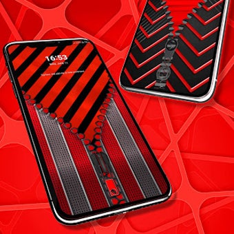 Image 0 for Red black zipper