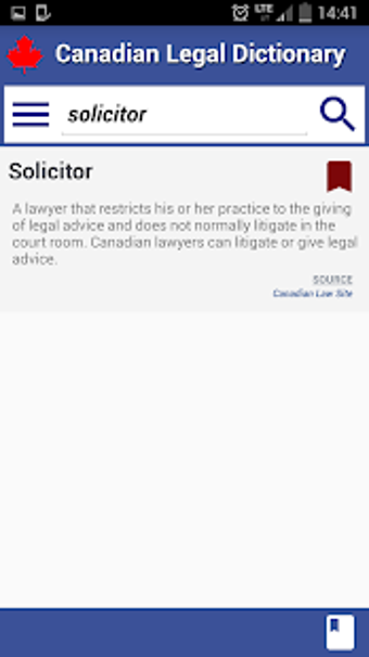 Image 0 for Canadian Legal Dictionary