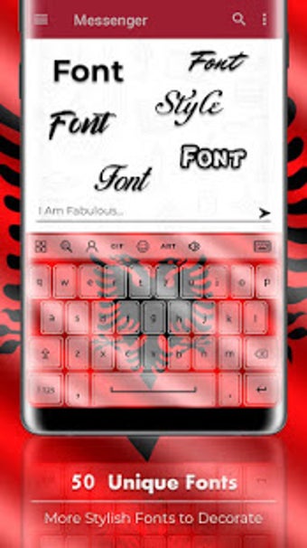 Image 3 for Albania Flag Keyboard - E…