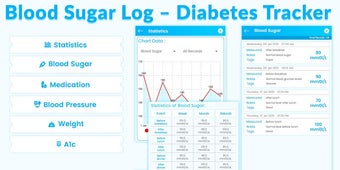 Imagen 2 para Blood Sugar Log  Diabetes…