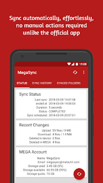 Imagen 1 para Autosync MEGA - MegaSync