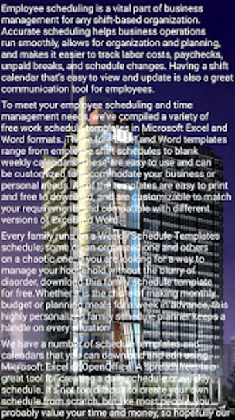 Image 0 for Schedules Office Template…