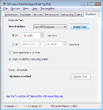 Image 0 for TaskmgrPro Shutdown Sched…