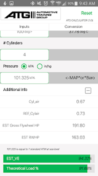 Image 1 for VE Calculator