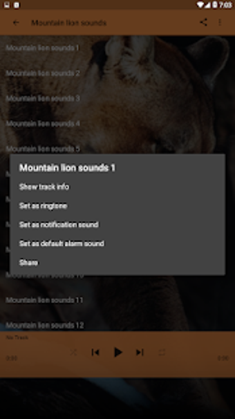 Image 0 for Mountain Lion Sounds