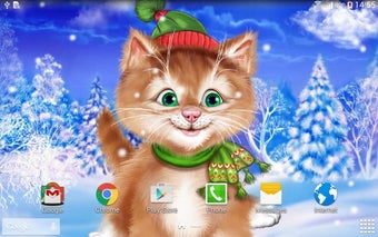 Imagen 3 para Winter Cat Live Wallpaper