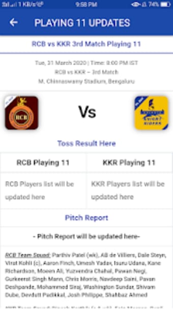Image 3 for RCB vs KKR Live Score - L…