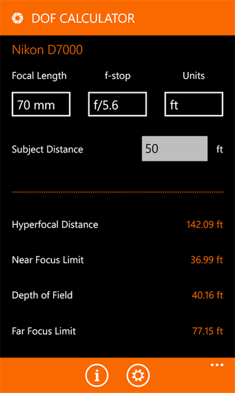 Imagen 1 para DoF Calculator for Window…