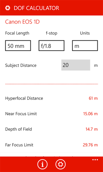 Imagen 2 para DoF Calculator for Window…