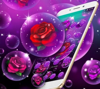 Image 1 for Purple Bubble Rose Theme