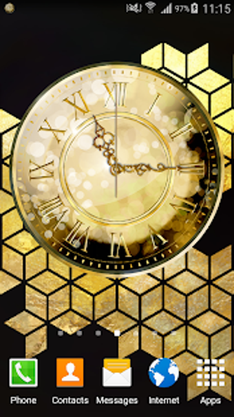 Image 1 for Gold Clock Widget