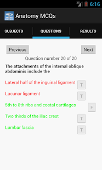Image 0 for Anatomy MCQs Free
