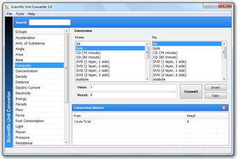 Image 0 for Scientific Unit Converter