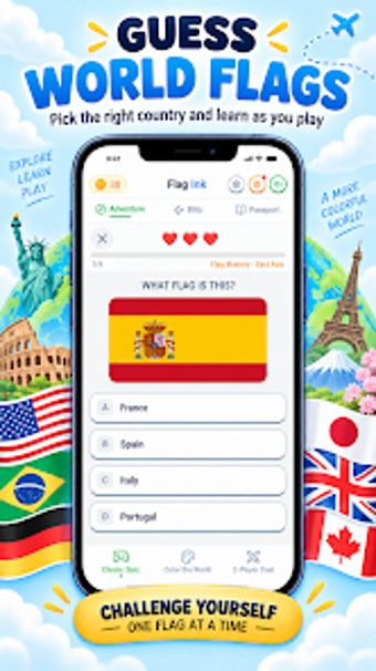 Image 0 for Flags Ink: Flag Quiz  Col…