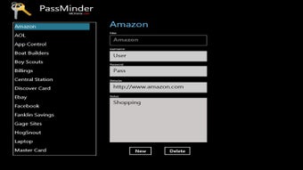 Image 1 for PassMinder for Windows 8