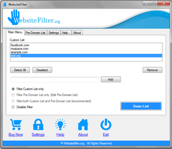 Image 0 for Windows Website Filter