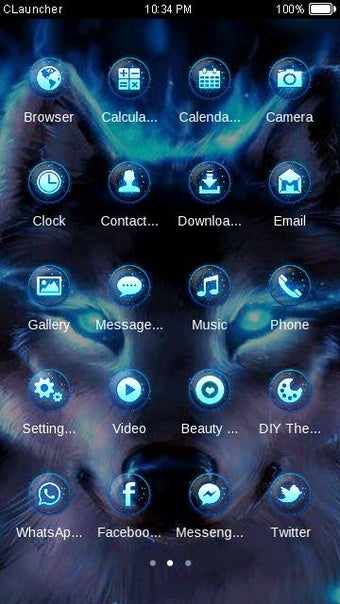 Image 2 for Wolf Blue Flames Theme Me…