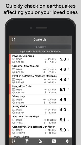 Imagen 3 para QuakeFeed Earthquake Aler…