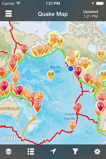 Imagen 1 para QuakeFeed Earthquake Aler…
