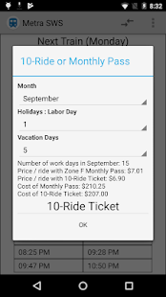 Image 2 for Schedule for Metra - SWS