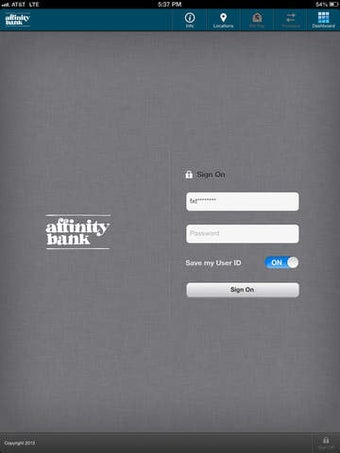 Image 0 for Affinity Bank iPad Versio…