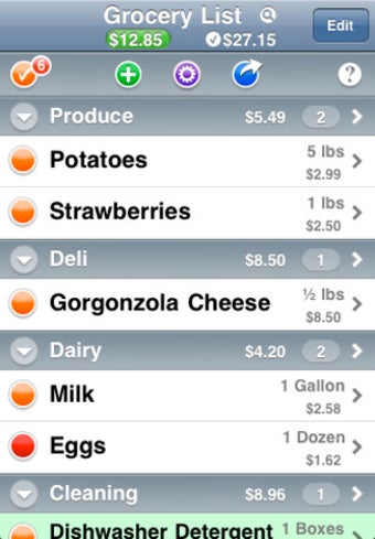 Image 0 for Groceries Grocery List