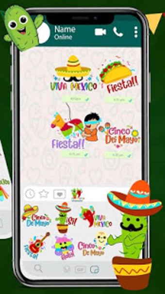 Imagen 1 para Cinco De Mayo Emoji Stick…