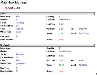 Image 1 for Matchbox Manager