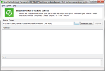 Image 0 for Live Mail to Outlook Conv…