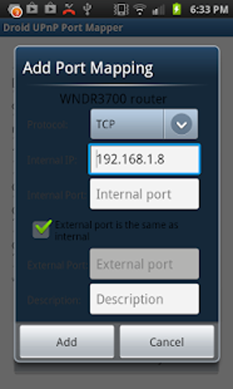 Image 0 for Droid UPnP Port Mapper