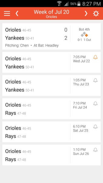 Image 1 for Baseball Schedule for Ori…