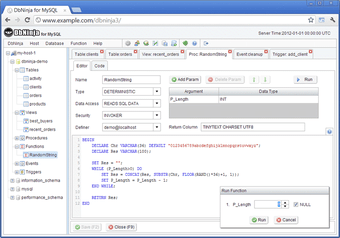 Image 1 for DbNinja MySQL Manager
