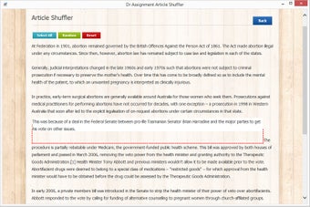 Image 0 for Dr Assignment Article Shu…