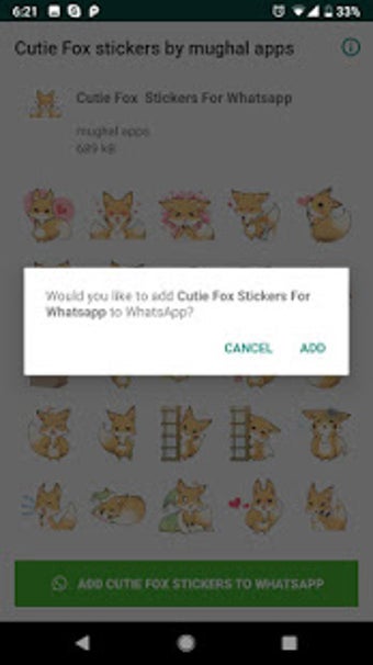 Image 3 for Cutie Fox Stickers-WAStic…