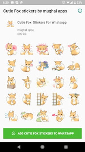 Image 0 for Cutie Fox Stickers-WAStic…