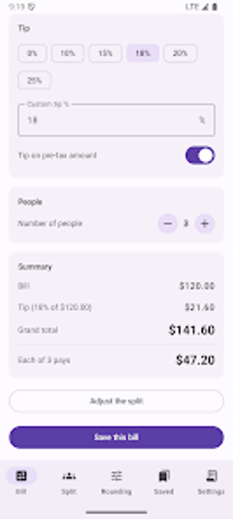 Imagen 0 para SplitMate  Tip  Bill Spli…