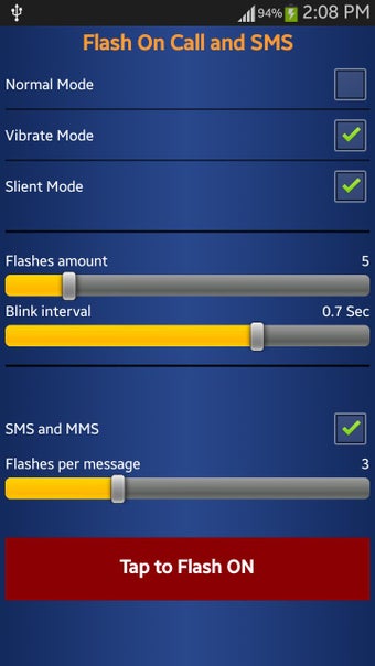 Image 1 for flash blink on call and s…