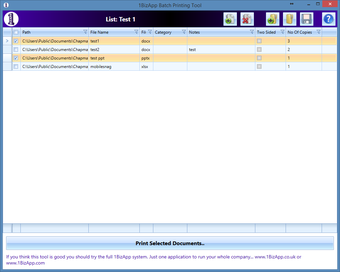 Image 1 for 1BizApp Batch Print Tool