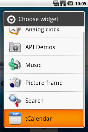 Image 0 for tCalendarWidget