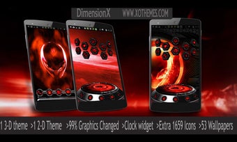 Image 2 for Next Launcher Alien Red T…