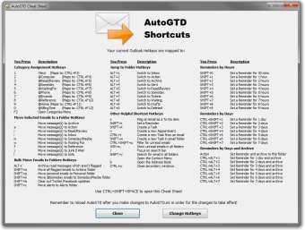 Image 2 for AutoGTD Outlook Hotkeys