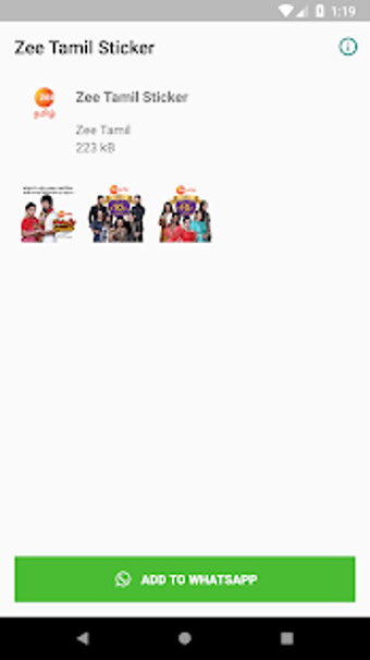 Image 1 for Zee Tamil Sticker