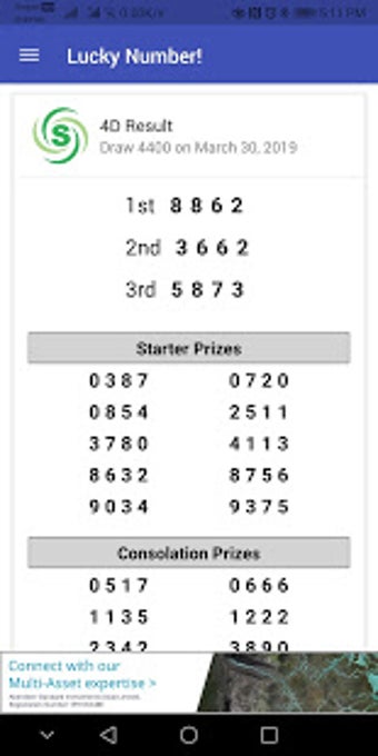 Imagen 1 para SmartLottery - SG Toto 4D…