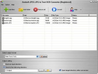 Imagen 0 para Aostsoft JPEG JPG to Text…