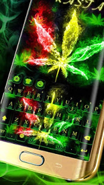 Image 0 for Color Rasta Weed Keyboard