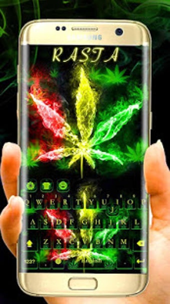 Image 2 for Color Rasta Weed Keyboard