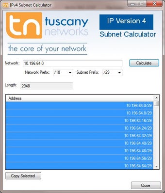 Image 0 for IPv4 Subnet Calculator