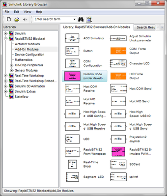 Image 0 for RapidSTM32 Blockset