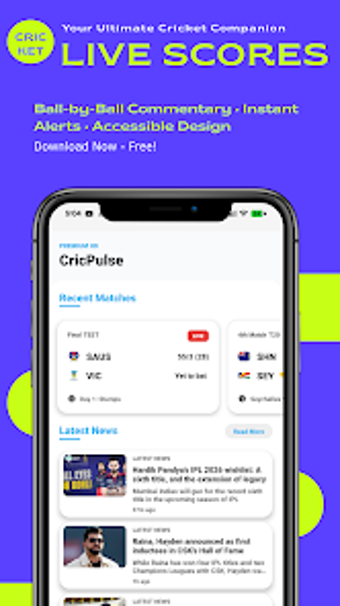 Image 0 for CricPulse : Live Cricket …