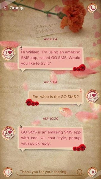 Image 1 for GO SMS PRO I LOVE MOM THE…